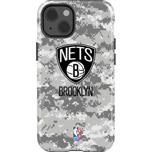 NBA Brooklyn Nets Digi Camo iPhone 15 Impact Case