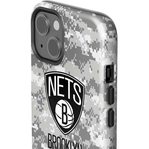 NBA Brooklyn Nets Digi Camo iPhone 15 Impact Case