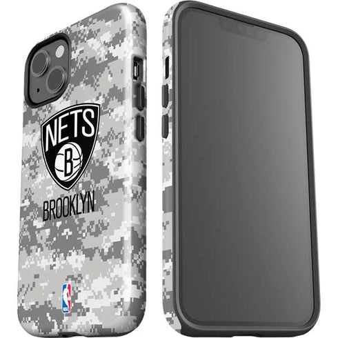 NBA Brooklyn Nets Digi Camo iPhone 15 Impact Case