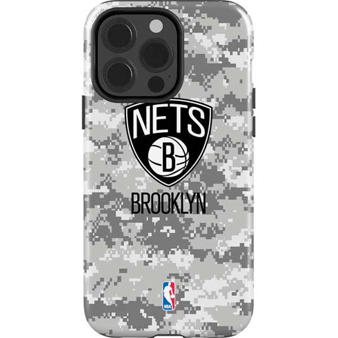 NBA Brooklyn Nets Digi Camo iPhone 15 Pro Impact Case