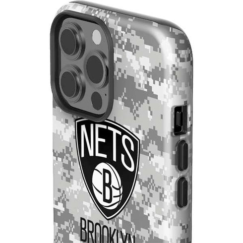 NBA Brooklyn Nets Digi Camo iPhone 14 Pro Max Impact Case