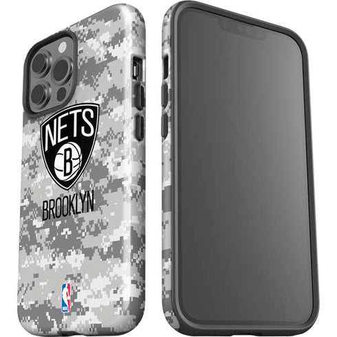 NBA Brooklyn Nets Digi Camo iPhone 14 Pro Max Impact Case