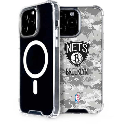 NBA Brooklyn Nets Digi Camo iPhone 15 Pro Max MagSafe Case