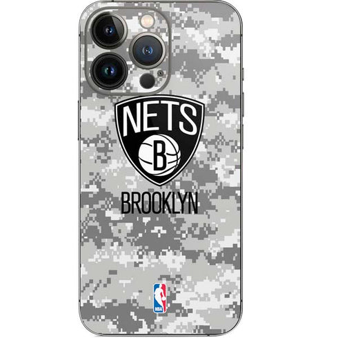NBA Brooklyn Nets Digi Camo iPhone 15 Pro Skin
