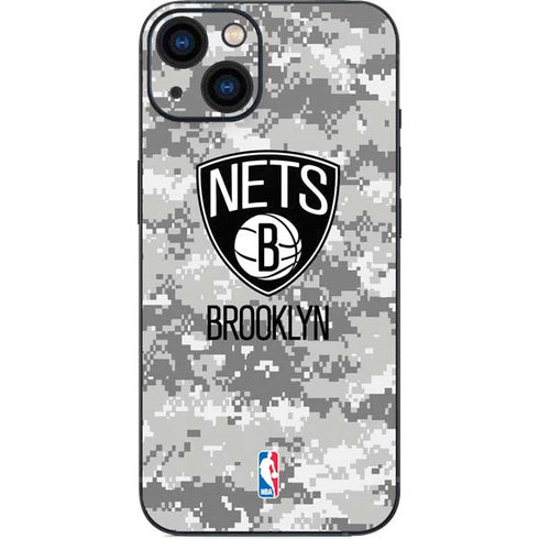 NBA Brooklyn Nets Digi Camo iPhone 14 Skin