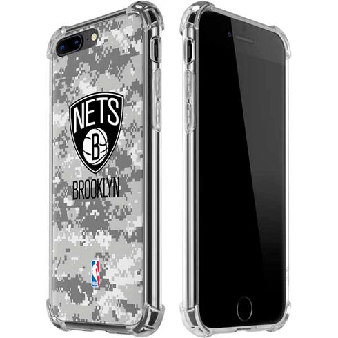 NBA Brooklyn Nets Digi Camo iPhone 7/8 Plus Clear Case