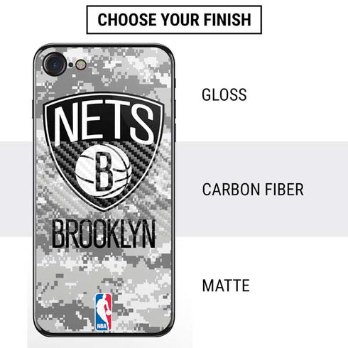 NBA Brooklyn Nets Digi Camo iPhone SE (2nd & 3rd Gen) Skin
