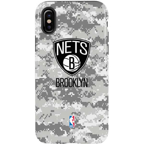 NBA Brooklyn Nets Digi Camo iPhone X Pro Case