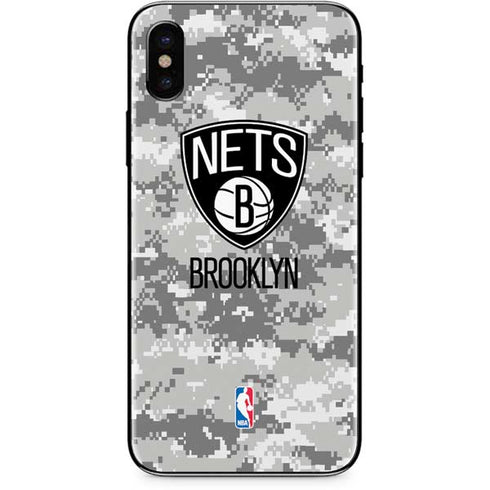 NBA Brooklyn Nets Digi Camo iPhone X Skin