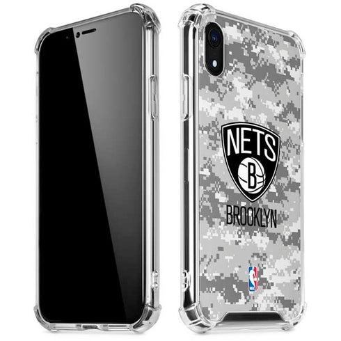 NBA Brooklyn Nets Digi Camo iPhone XR Clear Case