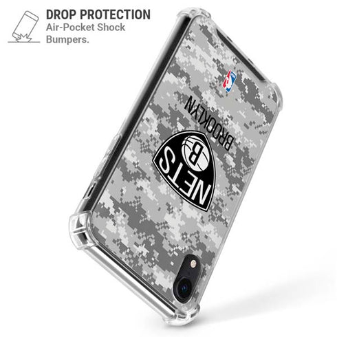NBA Brooklyn Nets Digi Camo iPhone XR Clear Case