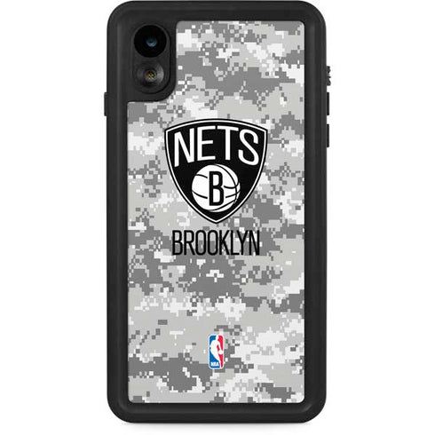 NBA Brooklyn Nets Digi Camo iPhone XR Waterproof Case