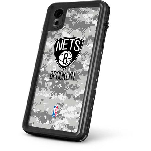NBA Brooklyn Nets Digi Camo iPhone XR Waterproof Case