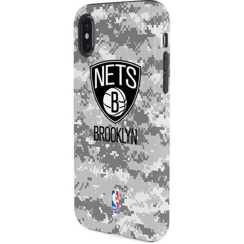 NBA Brooklyn Nets Digi Camo iPhone XS Pro Case