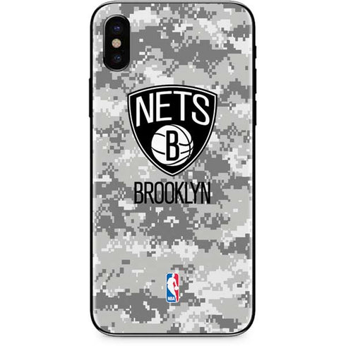NBA Brooklyn Nets Digi Camo iPhone XS Skin