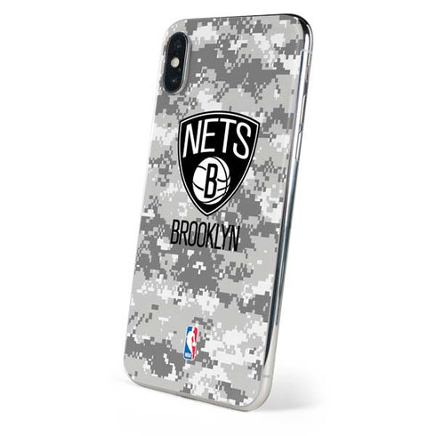 NBA Brooklyn Nets Digi Camo iPhone XS Skin