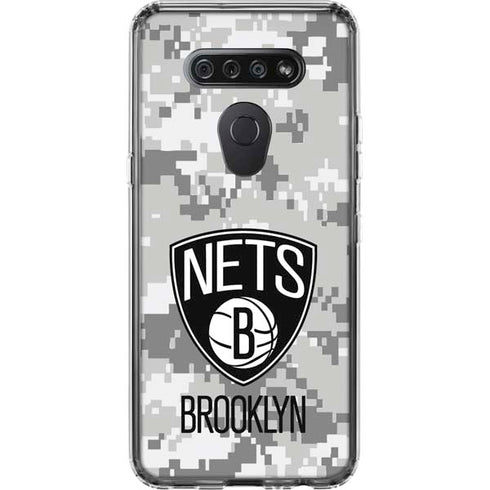 NBA Brooklyn Nets Digi Camo LG K51/Q51 Clear Case