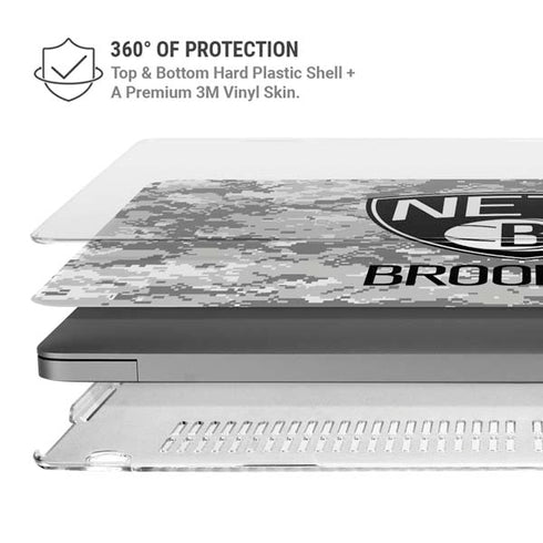 NBA Brooklyn Nets Digi Camo MacBook Pro 16in (2021-25) Case plus Skin