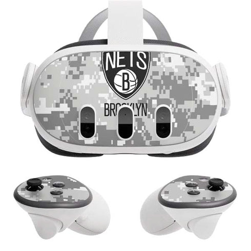 NBA Brooklyn Nets Digi Camo Meta Quest 3 Skin