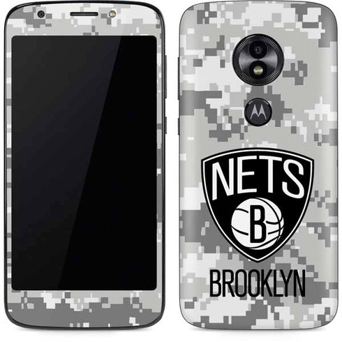 NBA Brooklyn Nets Digi Camo Moto E5 Play Skin
