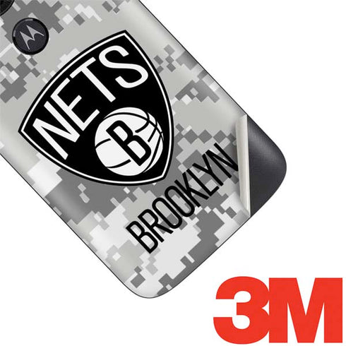 NBA Brooklyn Nets Digi Camo Moto E5 Play Skin