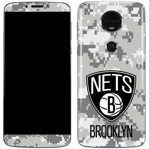 NBA Brooklyn Nets Digi Camo Moto E5 Plus Skin