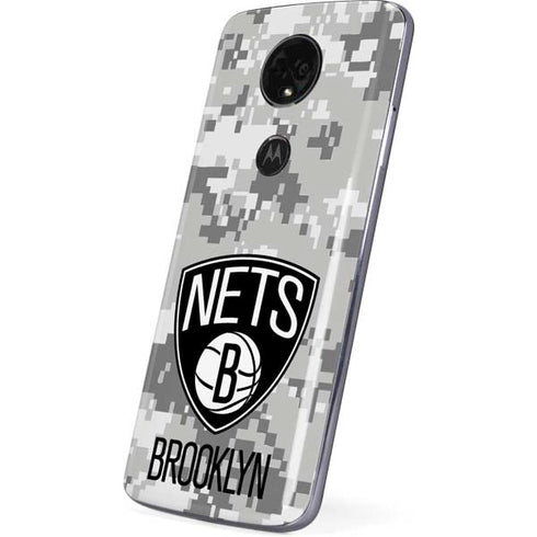 NBA Brooklyn Nets Digi Camo Moto E5 Plus Skin