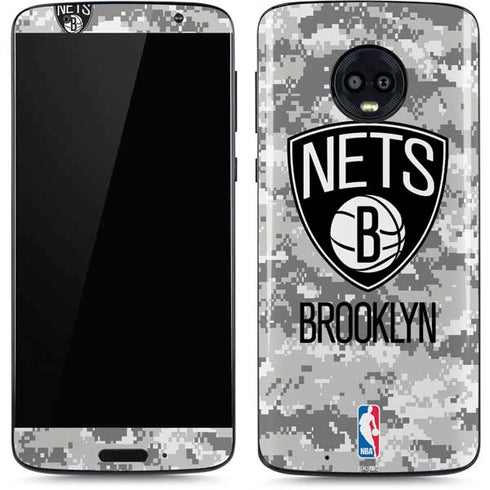 NBA Brooklyn Nets Digi Camo Moto G6 Skin