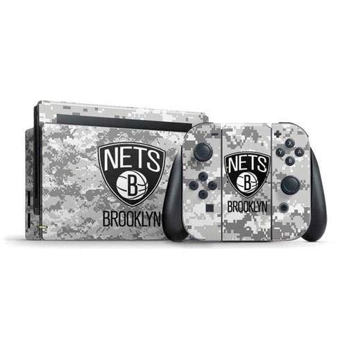 NBA Brooklyn Nets Digi Camo Nintendo Switch Bundle Skin
