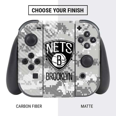 NBA Brooklyn Nets Digi Camo Nintendo Switch Bundle Skin