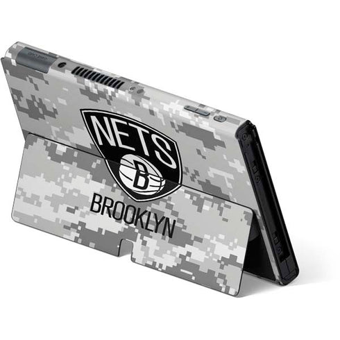NBA Brooklyn Nets Digi Camo Nintendo Switch OLED (2021) Skin