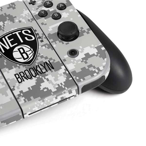 NBA Brooklyn Nets Digi Camo Nintendo Switch OLED (2021) Skin