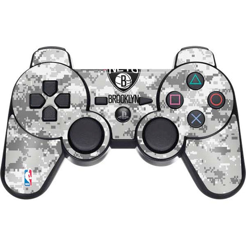 NBA Brooklyn Nets Digi Camo PS3 Dual Shock wireless controller Skin