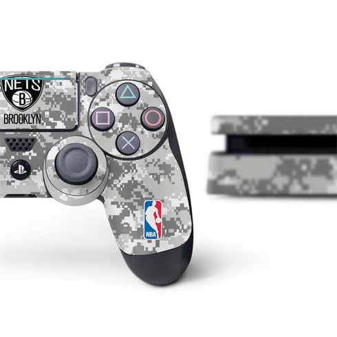 NBA Brooklyn Nets Digi Camo PS4 Slim Bundle Skin