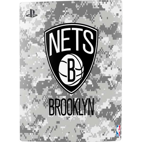 NBA Brooklyn Nets Digi Camo PS5 Digital Edition Console Skin