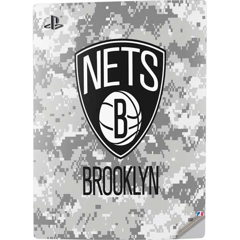 NBA Brooklyn Nets Digi Camo PS5 Digital Edition Console Skin