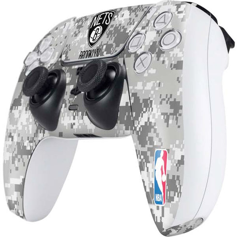 NBA Brooklyn Nets Digi Camo PS5 Controller Skin