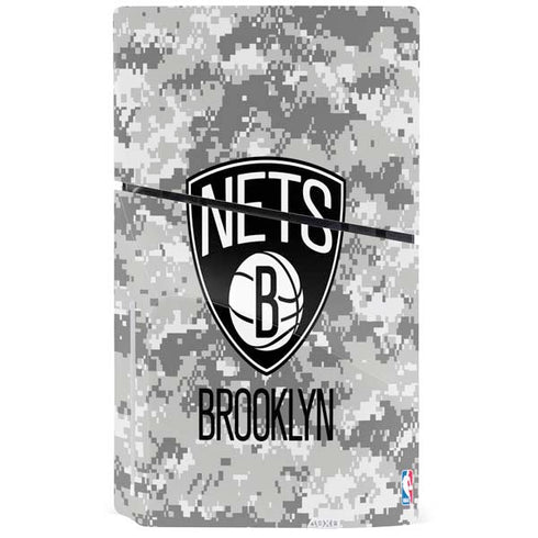 NBA Brooklyn Nets Digi Camo PS5 Slim Disk Console Skin
