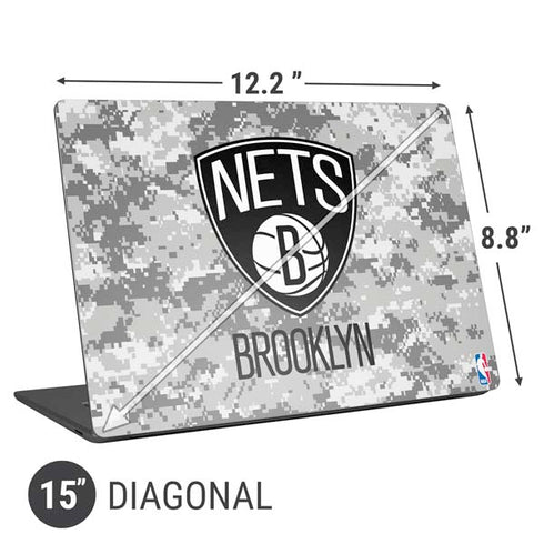 NBA Brooklyn Nets Digi Camo Universal Laptop 15in (12.2 x 8.8in) Skin
