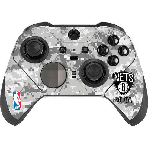 NBA Brooklyn Nets Digi Camo Xbox Elite Wireless Controller Series 2 Skin