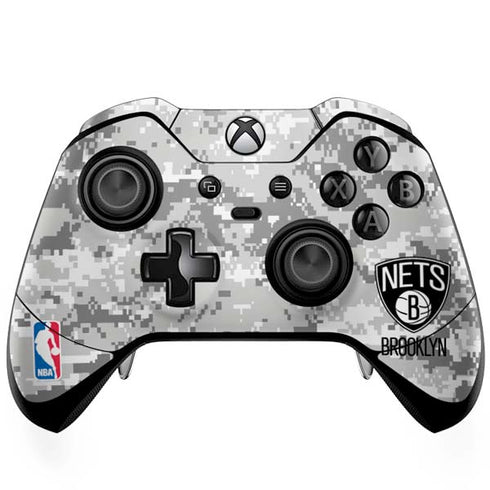 NBA Brooklyn Nets Digi Camo Xbox One Elite Controller Skin