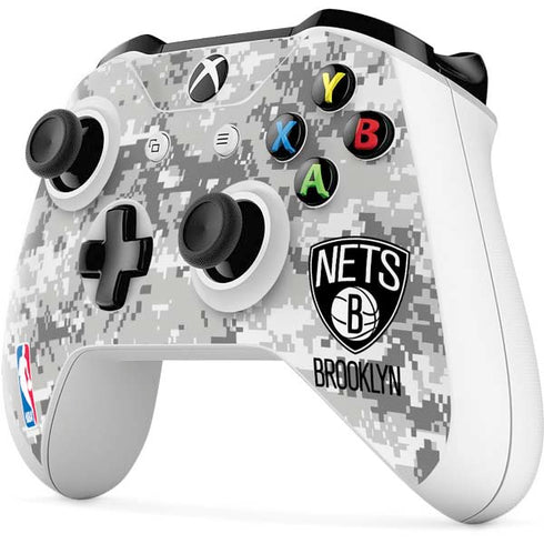 NBA Brooklyn Nets Digi Camo Xbox One S Controller Skin