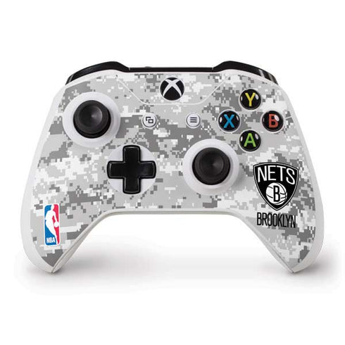 NBA Brooklyn Nets Digi Camo Xbox One S Controller Skin