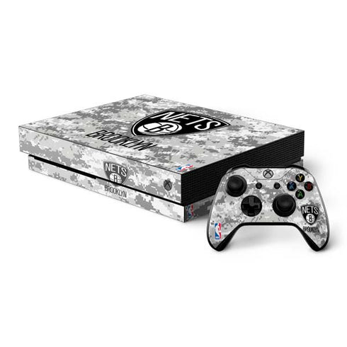 NBA Brooklyn Nets Digi Camo Xbox One X Bundle Skin