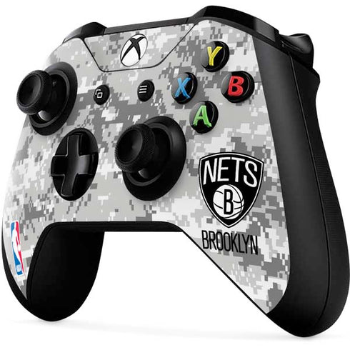 NBA Brooklyn Nets Digi Camo Xbox One X Controller Skin