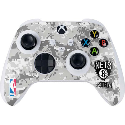 NBA Brooklyn Nets Digi Camo Xbox Series S Controller Skin