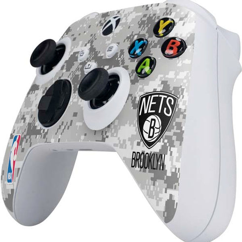 NBA Brooklyn Nets Digi Camo Xbox Series S Controller Skin