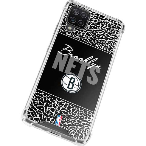 NBA Brooklyn Nets Elephant Print Galaxy A12 Clear Case