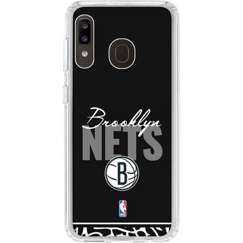 NBA Brooklyn Nets Elephant Print Galaxy A20 Clear Case