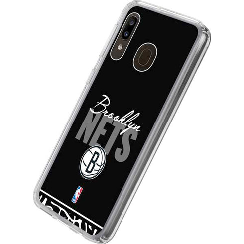 NBA Brooklyn Nets Elephant Print Galaxy A20 Clear Case